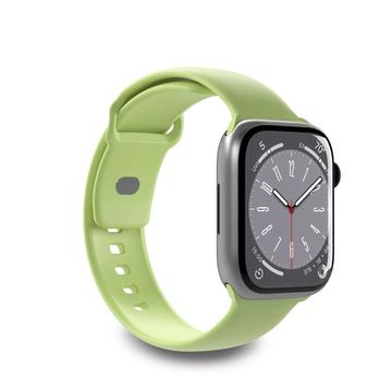 Apple Watch Series 9/8/SE (2022)/7/SE/6/5/4/3/2/1 Puro Icon Silikonreim - 41mm/40mm/38mm - Lysegrønn