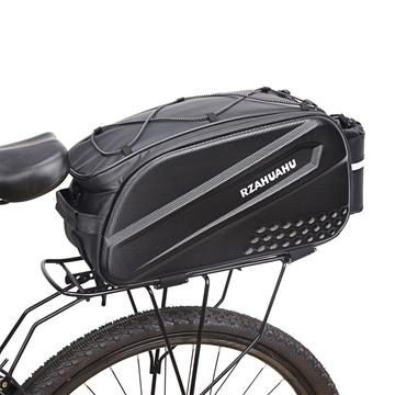 RZAHUAHU YA367 Sykkelstativveske med hardt skall og stor kapasitet for oppbevaring av klær med vannflaskeveske for baksete på sykkel