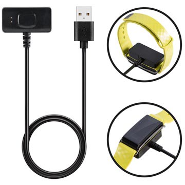 Utbyttbar USB-ladekabel til Huawei Color Band A2 - Svart