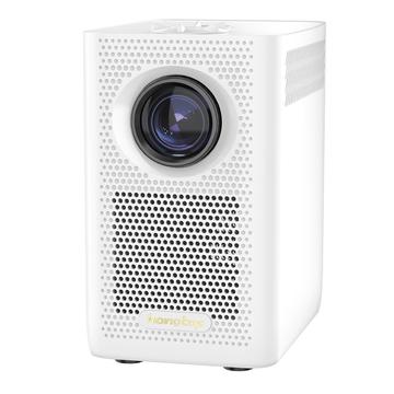 S30MAX bærbar miniprojektor WiFi Bluetooth HD-video hjemmekino LED-projektor - hvit
