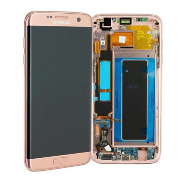 Samsung Galaxy S7 Edge Frontdeksel & LCD-Skjerm GH97-18533E - Rosa