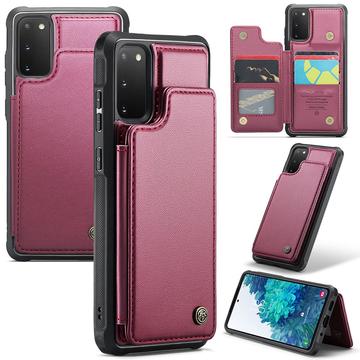 Samsung Galaxy S20 FE 5G/S20 FE 2022 Caseme C22 etui RFID-kortlommebok - Rød