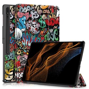 Samsung Galaxy Tab S9 Ultra Tri-Fold Series Smart Folio-etui - Graffiti