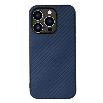 iPhone 15 Pro Max Hybrid-deksel - Carbon Fiber - Blå