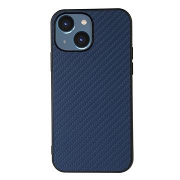 iPhone 15 Hybrid-deksel - Carbon Fiber - Blå