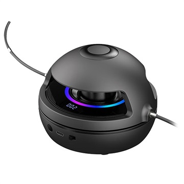 Bilde av Hoppetaumaskin Med Bluetooth-høyttaler Og Led-lys - Svart