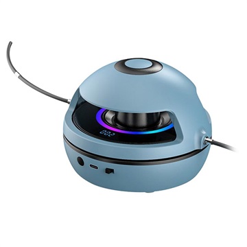 Bilde av Hoppetaumaskin Med Bluetooth-høyttaler Og Led-lys - Blå
