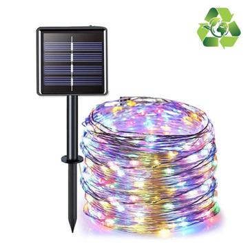 Solar Vanntett IP67 LED Stry Fairy Lampe - 32m - Fargerik