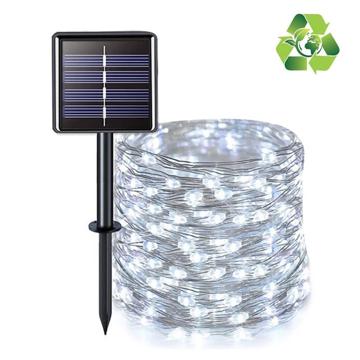 Solar Vanntett IP67 LED Stry Fairy Lampe - 32m - Hvit