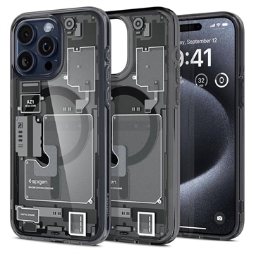 Bilde av Iphone 15 Pro Max Spigen Ultra Hybrid Mag Deksel - Svart / Zero One