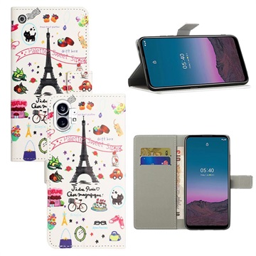 Bilde av Style-serien Nothing Phone (1) Lommebok-deksel - Eiffeltårnet