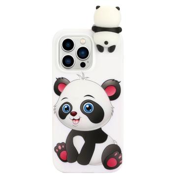 Bilde av 3d Figur Serie Iphone 14 Pro Tpu-deksel - Søt Panda