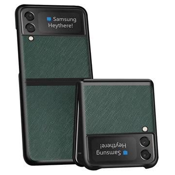 Bilde av Textured Samsung Galaxy Z Flip3 5g Hybrid-deksel - Grønn