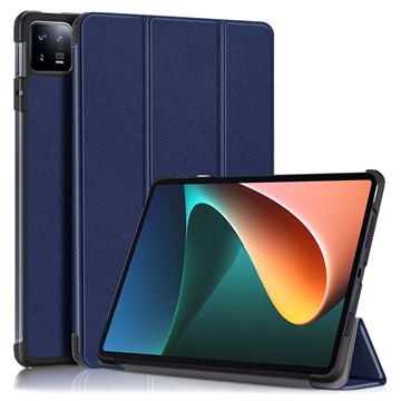 Tri-Fold Series Xiaomi Pad 6/Pad 6 Pro Smart Folio-etui - Blå