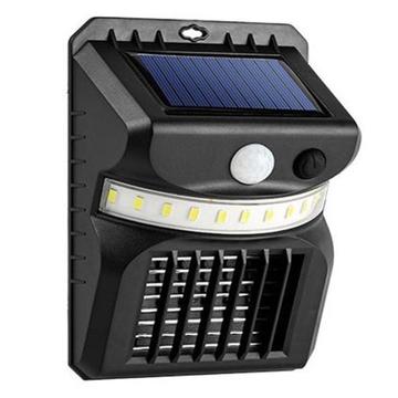 W792-1 Solar Solar Bug Zapper 2-i-1 myggdrepende lampe myggfanger bevegelsessensor hageplenlampe - hvitt/gult/lilla lys