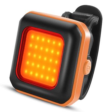 WEST BIKING YP0701418 LED-lys for sykkelsykling - oransje baklys / rødt lys - sikkerhetslampe for MTB-sykkel