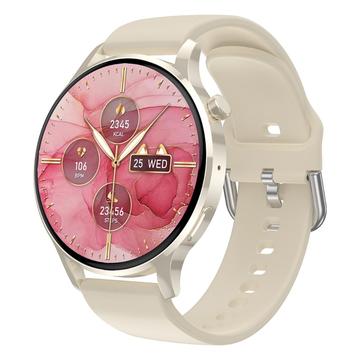 Watch3 pro 1,3 AMOLED smartklokke med metalldeksel og Bluetooth-samtaler for kvinner Helsearmbånd med pulsmåling - Sølv