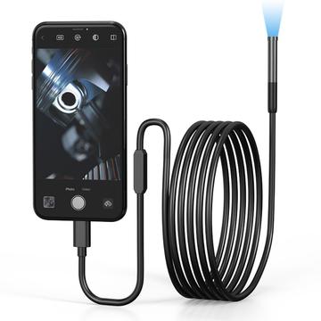 Vanntett 8 mm endoskopkamera for iPhone, iPad, smarttelefoner, nettbrett - 3 m