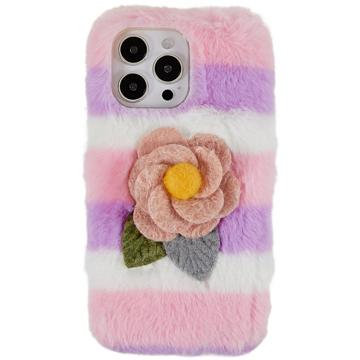Bilde av 3d Plush Furry Winter Iphone 14 Pro Tpu-deksel - Rosa Rose