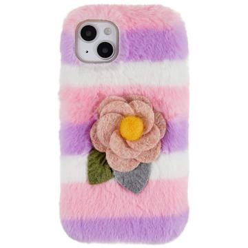 Bilde av 3d Plush Furry Winter Iphone 14 Tpu-deksel - Rosa Rose