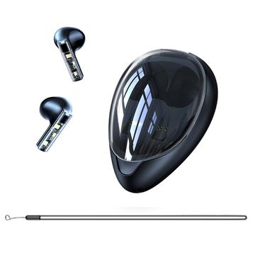 XUNDD X20 Transparent TWS Bluetooth-øretelefoner med trådløs stereomusikk og berøring - svart