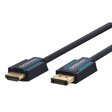Clicktronic Active Displayport / HDMI 2.0 Kabel - 10m - Svart