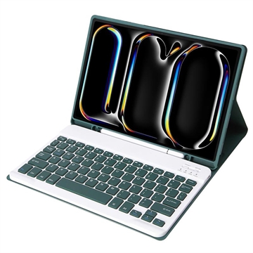 iPad Pro 11 (2024) Etui med Bluetooth-tastatur - Mørkegrønn