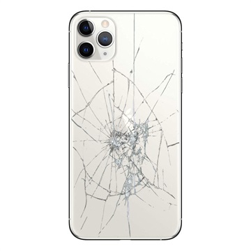 Bilde av Iphone 11 Pro Max Bakdeksel Reparasjon - Kun Glass - Sølv