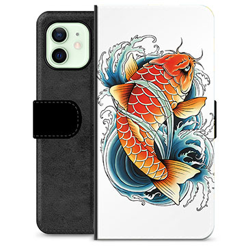 iPhone 12 Premium Lommebok-deksel - Koi Fisk