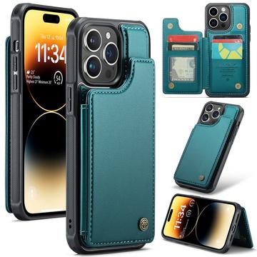 iPhone 14 Pro Max Caseme C22-etui RFID-kortlommebok - Grønn