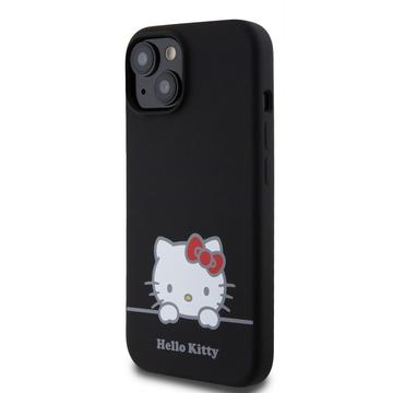 Bilde av Iphone 15 Hello Kitty Daydreaming Liquid Silikondeksel - Svart