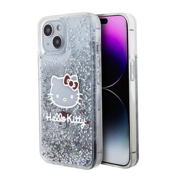 Bilde av Iphone 15 Hello Kitty Liquid Glitter Charms Deksel - Gjennomsiktig
