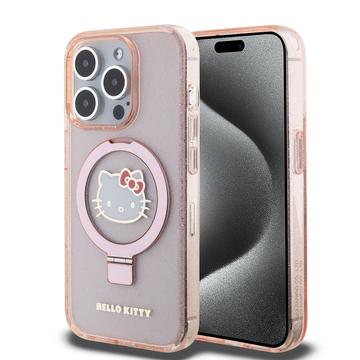 Bilde av Iphone 15 Pro Hello Kitty Iml Ringstand Glitter Magsafe-deksel - Pink