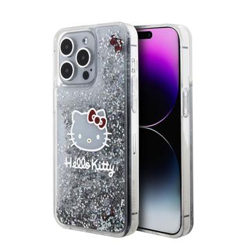 Bilde av Iphone 15 Pro Max Hello Kitty Liquid Glitter Charms-deksel - Gjennomsiktig