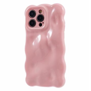 Bilde av Iphone 15 Pro Max Wavy Edge Candy Bubbles Tpu-deksel Med Bølget Kant - Rosa