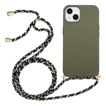 Bilde av Iphone 15 Tpu-deksel Med Løpesnor - Militærgrønn
