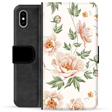 iPhone X / iPhone XS Premium Lommebok-deksel - Floral