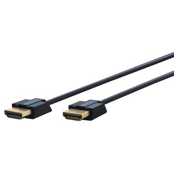 Clicktronic Ultra Slim HDMI 2.0 Kabel med Ethernet - 1.5m - Svart