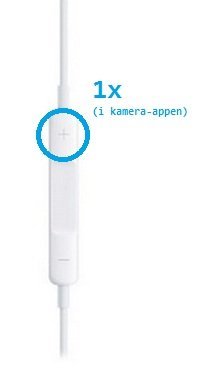 Take photo Ta bilder med iPhone headset