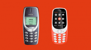 To versjoner av Nokia 3310 Gammel og ny Nokia 3310