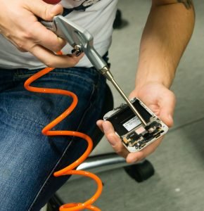 Bortblåsing av løse partikler