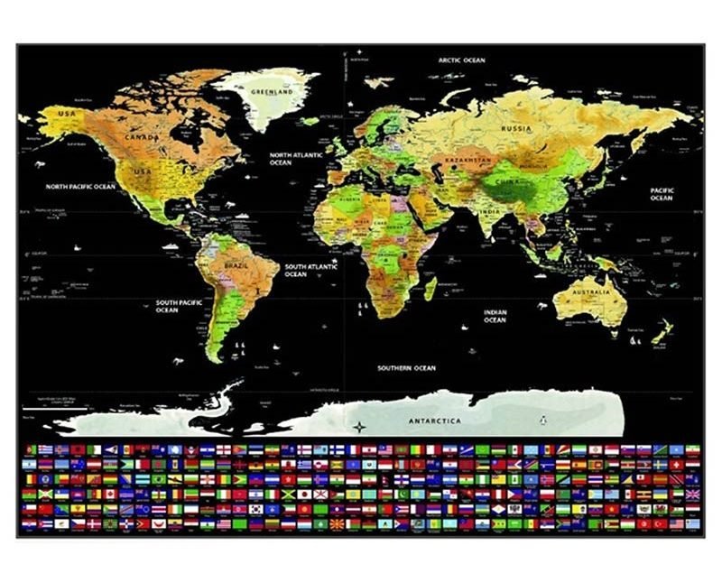Scratch Map verdenskart
