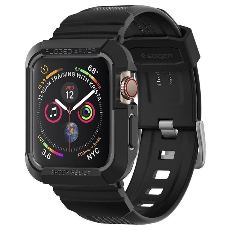 Robust Apple Watch armbånd med beskyttelsesdeksel fra Spigen