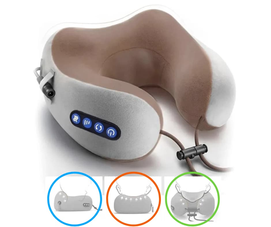 Reisepute i Skum & Elektrisk nakkemassasje for å fjerne stress