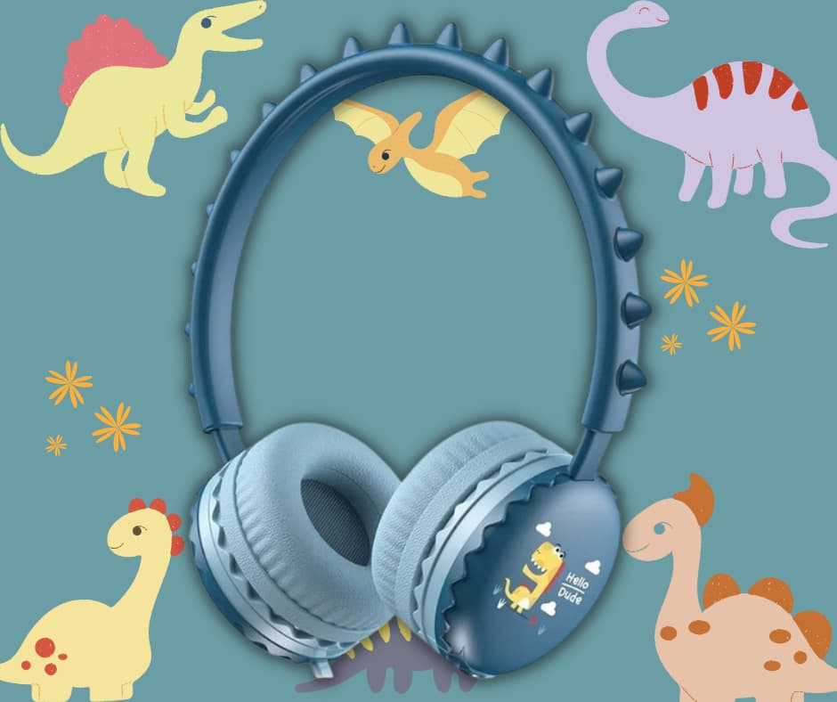 Få frem brølet med Y18 Cute Dinosaur Stereo Kids Headphones