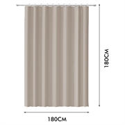 006 Dusjforheng i PEVA - 180x180cm - Beige