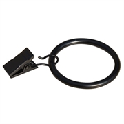 10 deler kraftige dusjforhengsringer med klips - Svart