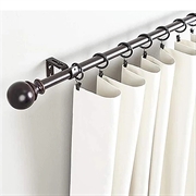 10 deler kraftige dusjforhengsringer med klips - Svart