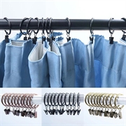 10 deler kraftige dusjforhengsringer med klips