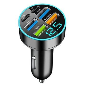 100W 6-Port Fast Car Charger
